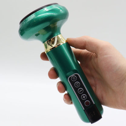 Вакуумний масажер від целюліту з підігрівом та USB, 12 режимів, Зелений / Антицелюлітний масажер для тіла