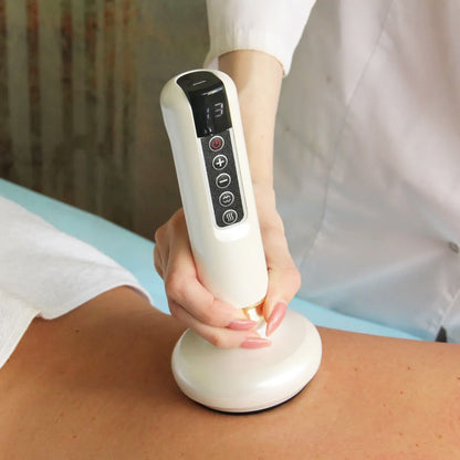 Вакуумний масажер від целюліту з підігрівом та USB, 12 режимів, Білий / Антицелюлітний масажер для тіла