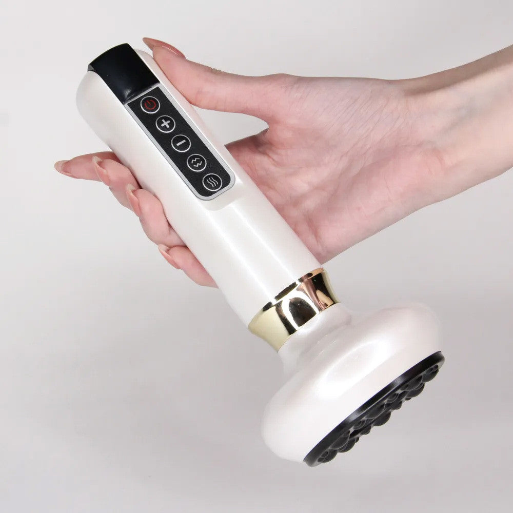 Вакуумний масажер від целюліту з підігрівом та USB, 12 режимів, Білий / Антицелюлітний масажер для тіла
