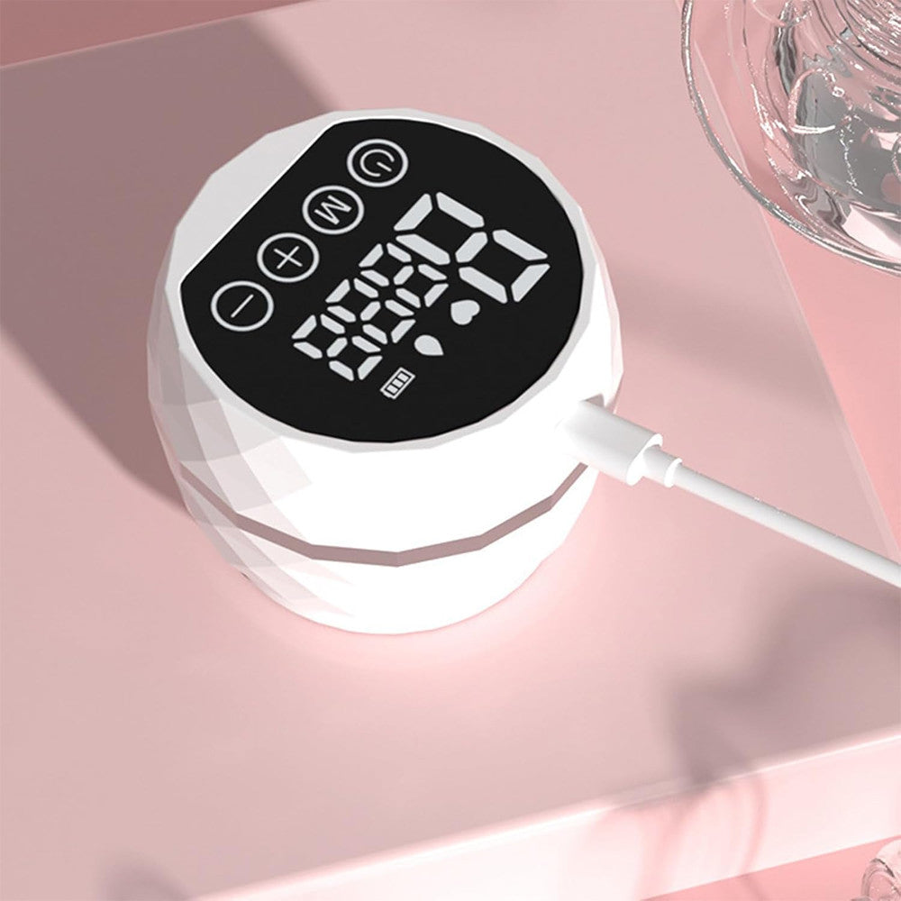 Електричний молоковідсмоктувач з LED-дисплеєм, 180мл, USB, Білий / Бездротовий зціджувач для грудного молока