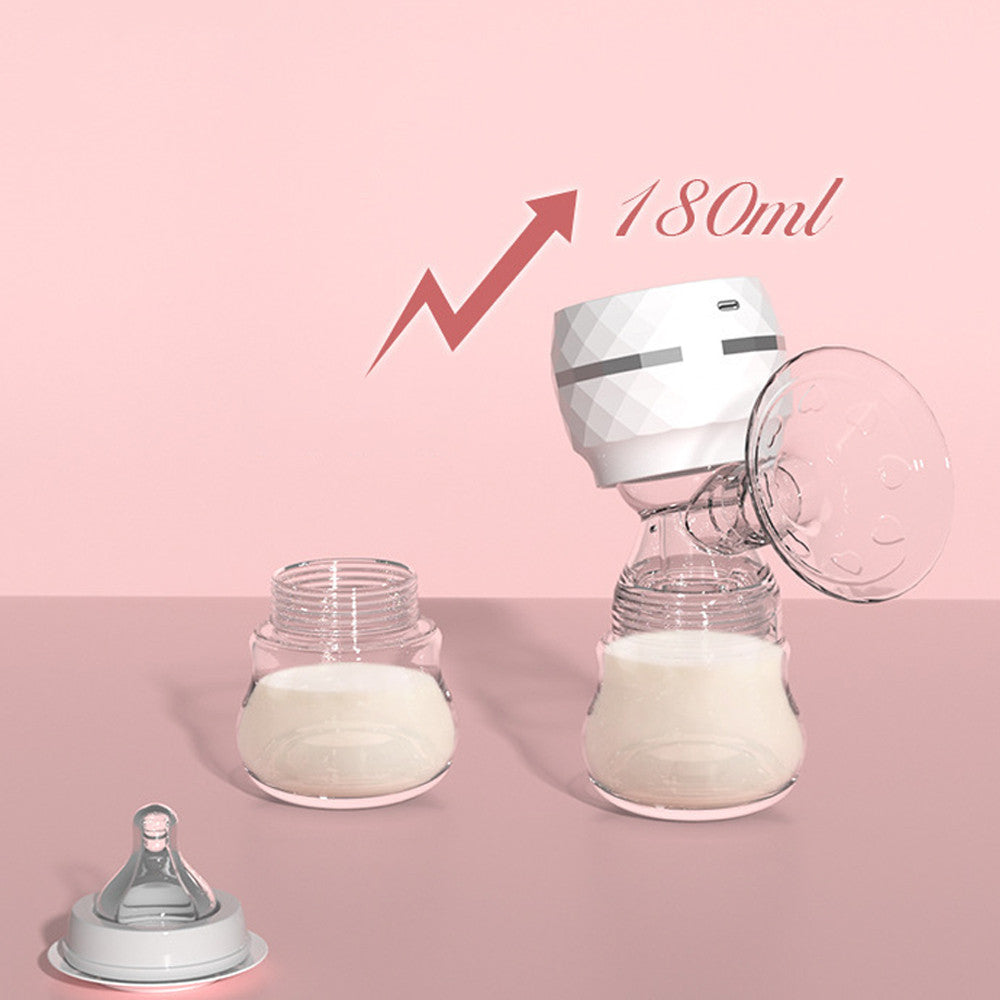 Електричний молоковідсмоктувач з LED-дисплеєм, 180мл, USB, Білий / Бездротовий зціджувач для грудного молока