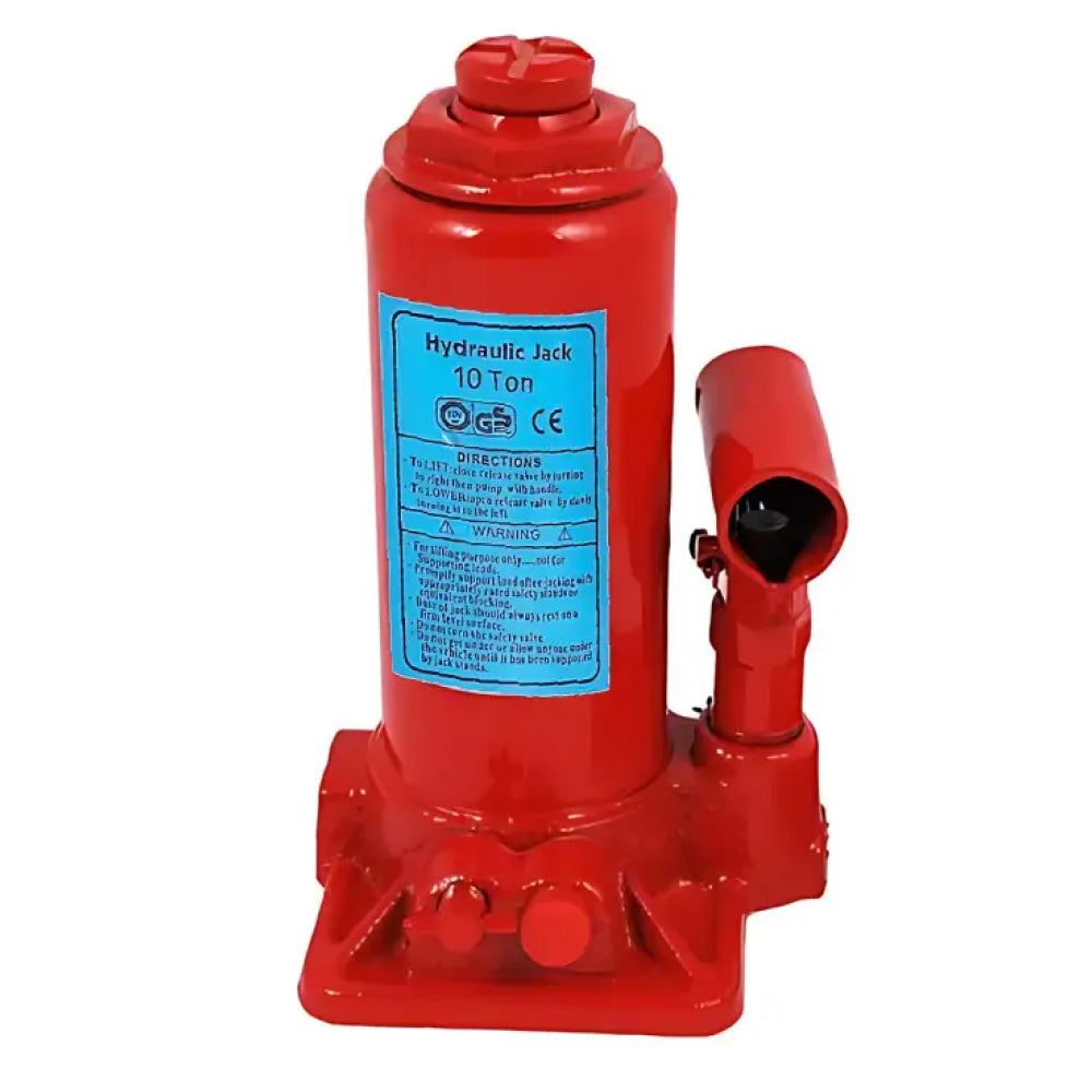 Домкрат гідравлічний 10 тонн для авто / Сталевий однократний домкрат / Пляшковий домкрат