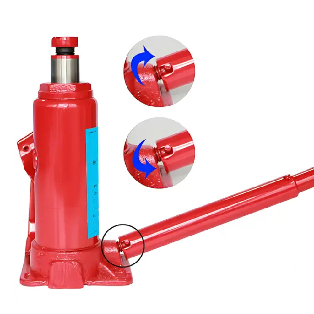 Домкрат гідравлічний 10 тонн для авто / Сталевий однократний домкрат / Пляшковий домкрат