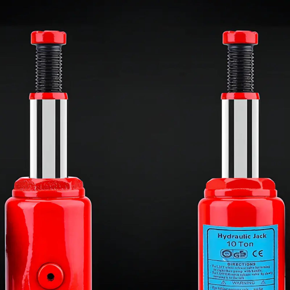 Домкрат гідравлічний 10 тонн для авто / Сталевий однократний домкрат / Пляшковий домкрат