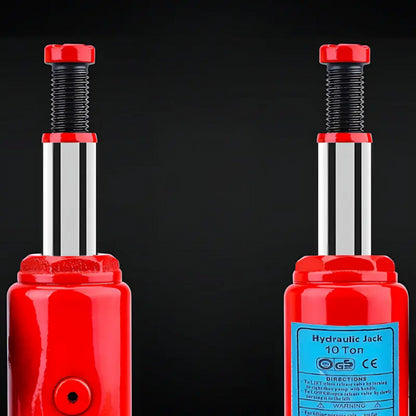 Домкрат гідравлічний 10 тонн для авто / Сталевий однократний домкрат / Пляшковий домкрат