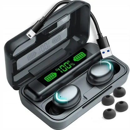 Бездротові навушники з функцією павербанка, 2000мАг, TWS BTH-F9-5 / Вакуумні навушники / Бездротові навушники