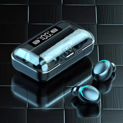 Бездротові навушники з функцією павербанка, 2000мАг, TWS BTH-F9-5 / Вакуумні навушники / Бездротові навушники
