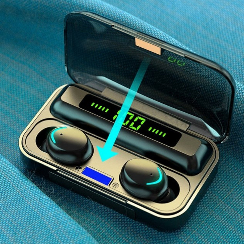 Бездротові навушники з функцією павербанка, 2000мАг, TWS BTH-F9-5 / Вакуумні навушники / Бездротові навушники