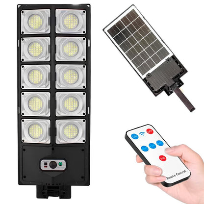 Вуличний ліхтар на сонячній батареї з пультом 300LED, W789A-5 / Світильник з датчиком руху