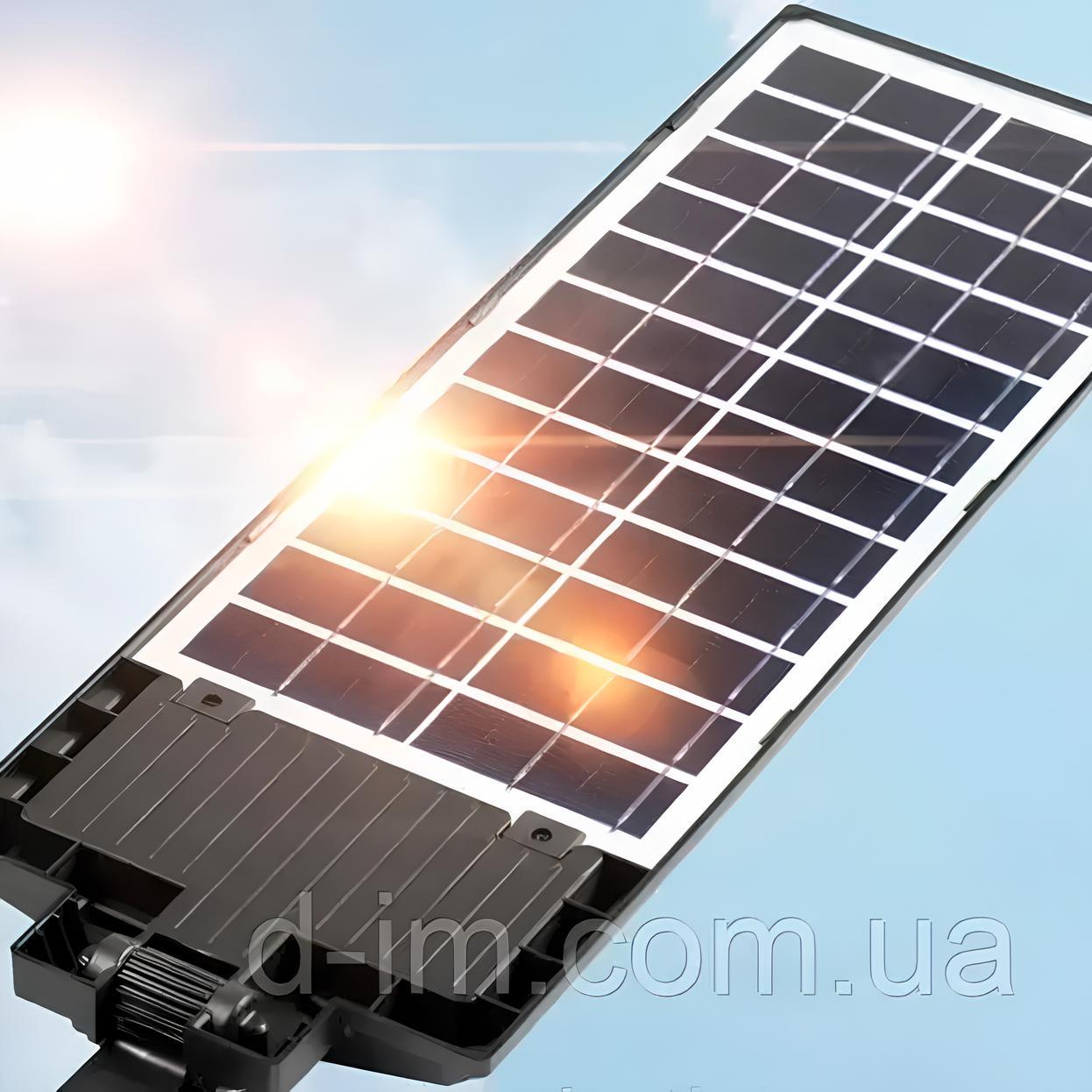 Вуличний ліхтар на сонячній батареї з пультом 300LED, W789A-5 / Світильник з датчиком руху