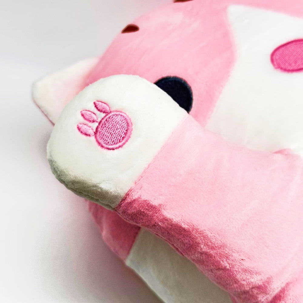 М'яка іграшка подушка Кіт Батон, 130 см, Рожевий / Подушка обіймашка / М'яка іграшка антистрес