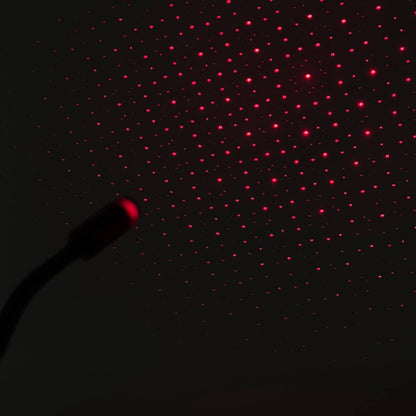 Лазерний проектор у машину від USB, STAR DL190, Рожевий / Міні підсвічування для салону авто / Червоне зоряне небо в авто