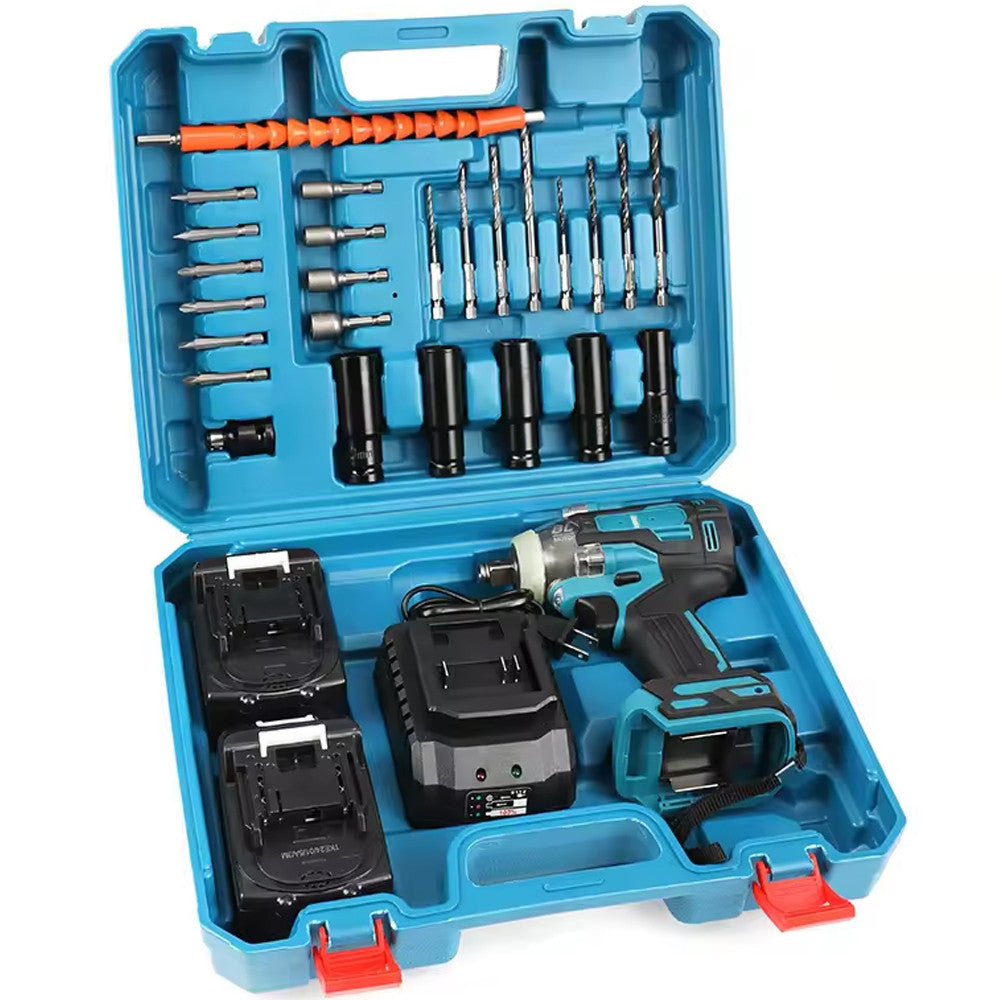 Акумуляторний шуруповерт 48W з набором інструментів та 2 акумуляторами / Гайковерт / Ударний шуруповерт