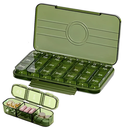 Органайзер для таблеток на 7днів / Таблетниця / Контейнер для таблеток / Коробка для таблеток