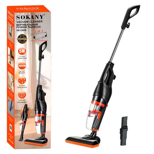Вертикальний бездротовий пилосос 3000Вт + 2 насадки SK-13036 / Ручний пилосос / Акумуляторний пилосос
