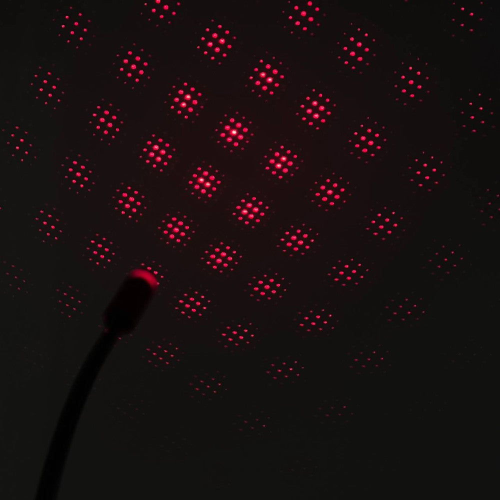 Лазерний проектор у машину від USB, STAR DL190, Рожевий / Міні підсвічування для салону авто / Червоне зоряне небо в авто