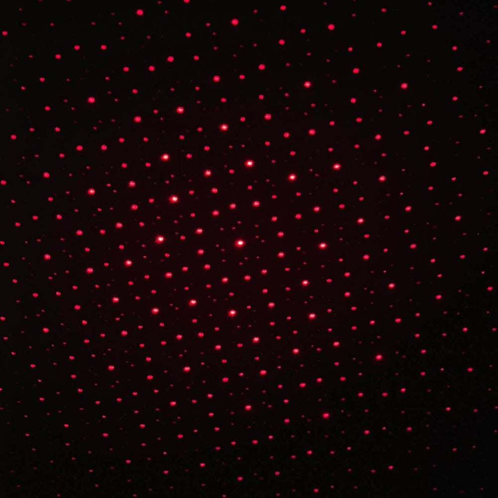 Лазерний проектор у машину від USB, STAR DL190, Рожевий / Міні підсвічування для салону авто / Червоне зоряне небо в авто