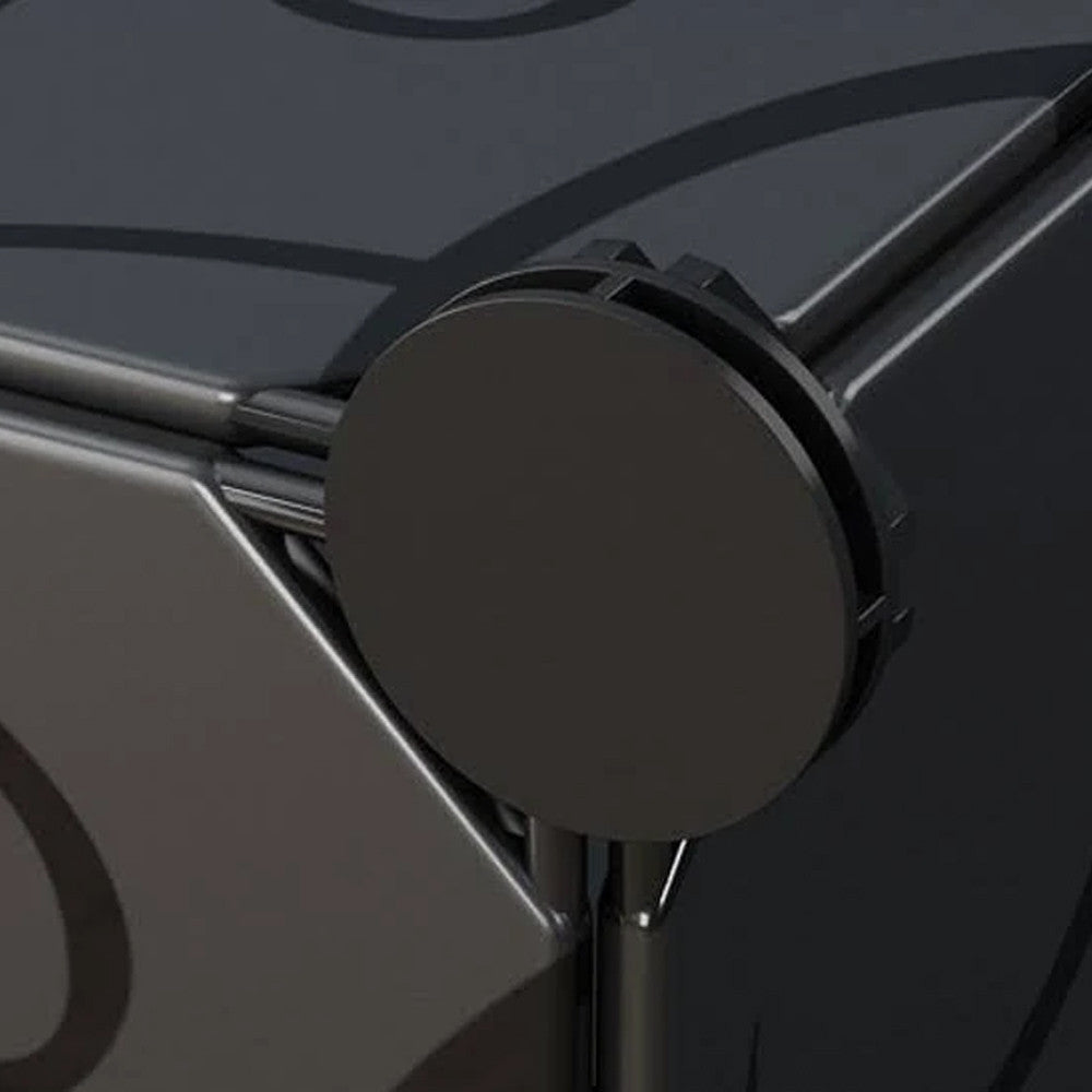 Пластикова шафа для одягу 146х76х37см, на 8 секцій, MP28-51A / Модульна шафа складна / Шафа-органайзер