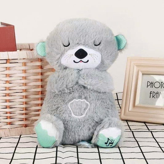 М'яка іграшка-нічник Дихаюча видра (30см), від батарейок / Іграшка дихаюча видра / Нічник для сну видра