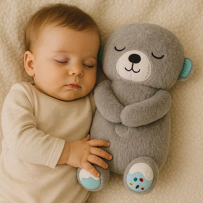 М'яка іграшка-нічник Дихаюча видра (30см), від батарейок / Іграшка дихаюча видра / Нічник для сну видра