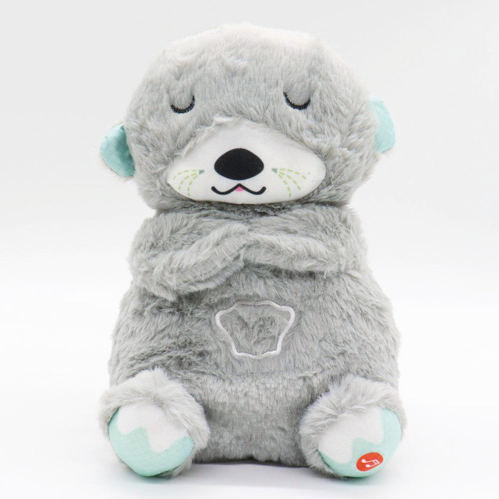 М'яка іграшка-нічник Дихаюча видра (30см), від батарейок / Іграшка дихаюча видра / Нічник для сну видра