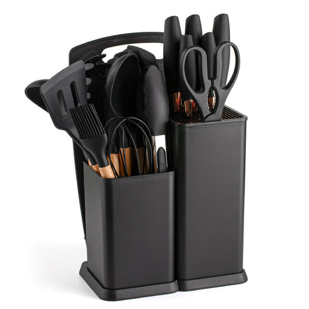 Набір кухонного приладдя, 19 предметів Kitchen Set, Чорний / Набір приладів для кухні / Набір кухонний