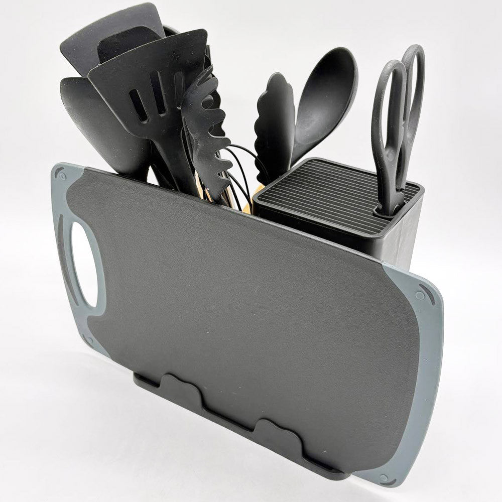 Набір кухонного приладдя, 19 предметів Kitchen Set, Чорний / Набір приладів для кухні / Набір кухонний