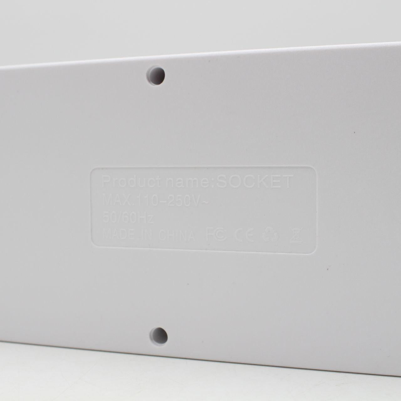 Мережевий фільтр-подовжувач 5м, 10 розеток 220В+4 USB+1 Type-C, Тк-15, Білий / Подовжувач з вимикачем / Мережевий фільтр