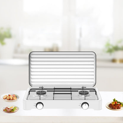Газова плита настільна 2-х конфоркова SGS-6002, біла / Настільна двоконфоркова плита