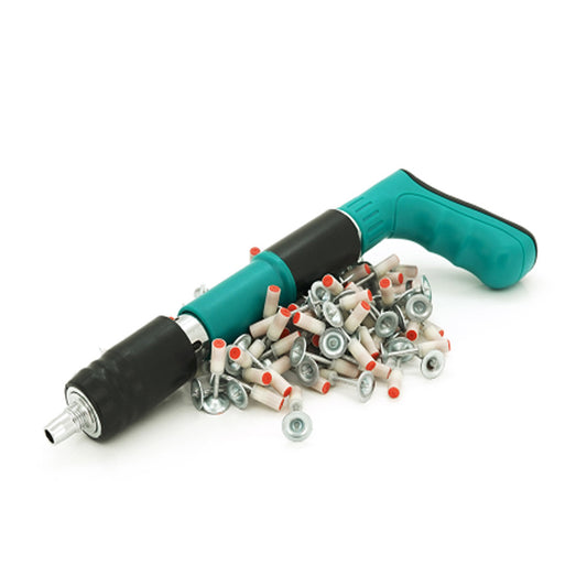 Пневматичний цвяхів YT-35790 + 100 цвяхів / Пістолет будівельно-монтажний / Пістолет цвяхів