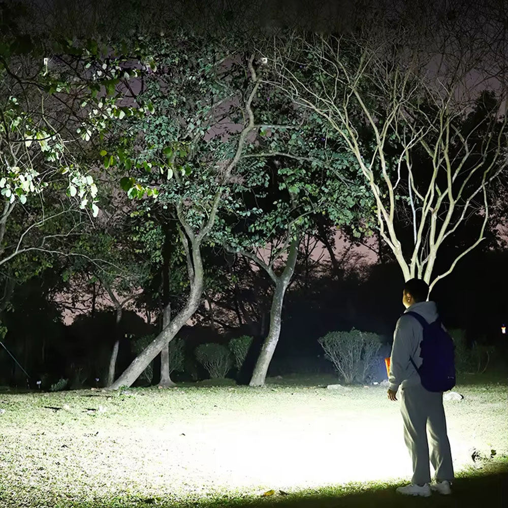 Ліхтар прожектор із сонячною батареєю, PowerBank + 2 лампочки, JN-901 / Акумуляторний прожектор переносний