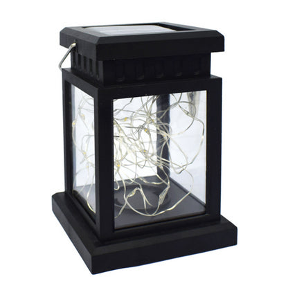 Вуличний підвісний ліхтар на сонячній батареї 12,5х9см, Теплий білий / Садовий світильник декоративний