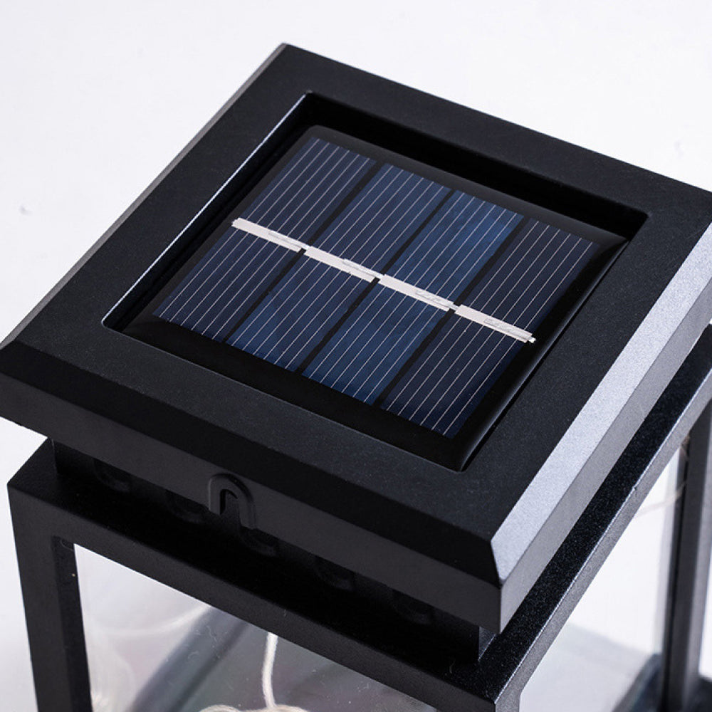 Вуличний підвісний ліхтар на сонячній батареї 12,5х9см, Теплий білий / Садовий світильник декоративний