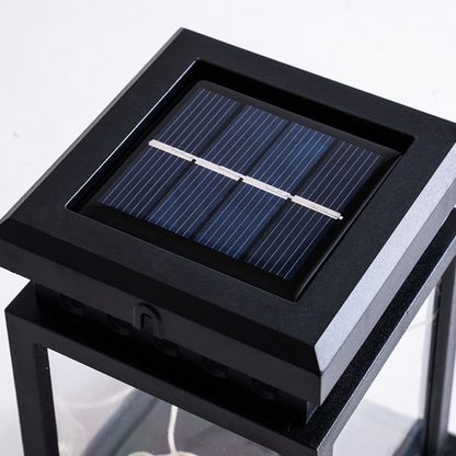 Вуличний підвісний ліхтар на сонячній батареї 12,5х9см, Теплий білий / Садовий світильник декоративний