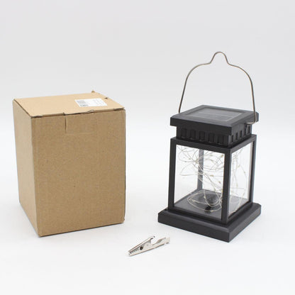 Вуличний підвісний ліхтар на сонячній батареї 12,5х9см, Теплий білий / Садовий світильник декоративний