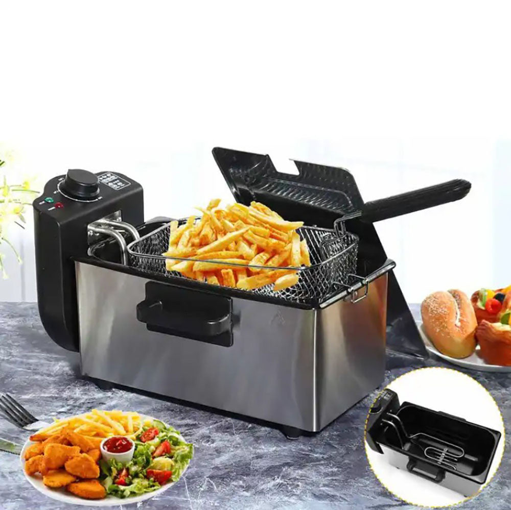 Фритюрниця електрична 3.5л 2000Вт WJ-800 / Електрофритюрниця для приготування картоплі фрі