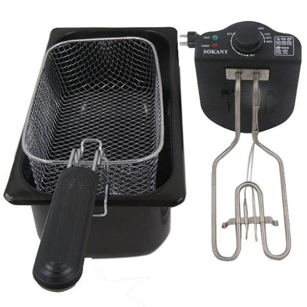 Фритюрниця електрична 3.5л 2000Вт WJ-800 / Електрофритюрниця для приготування картоплі фрі