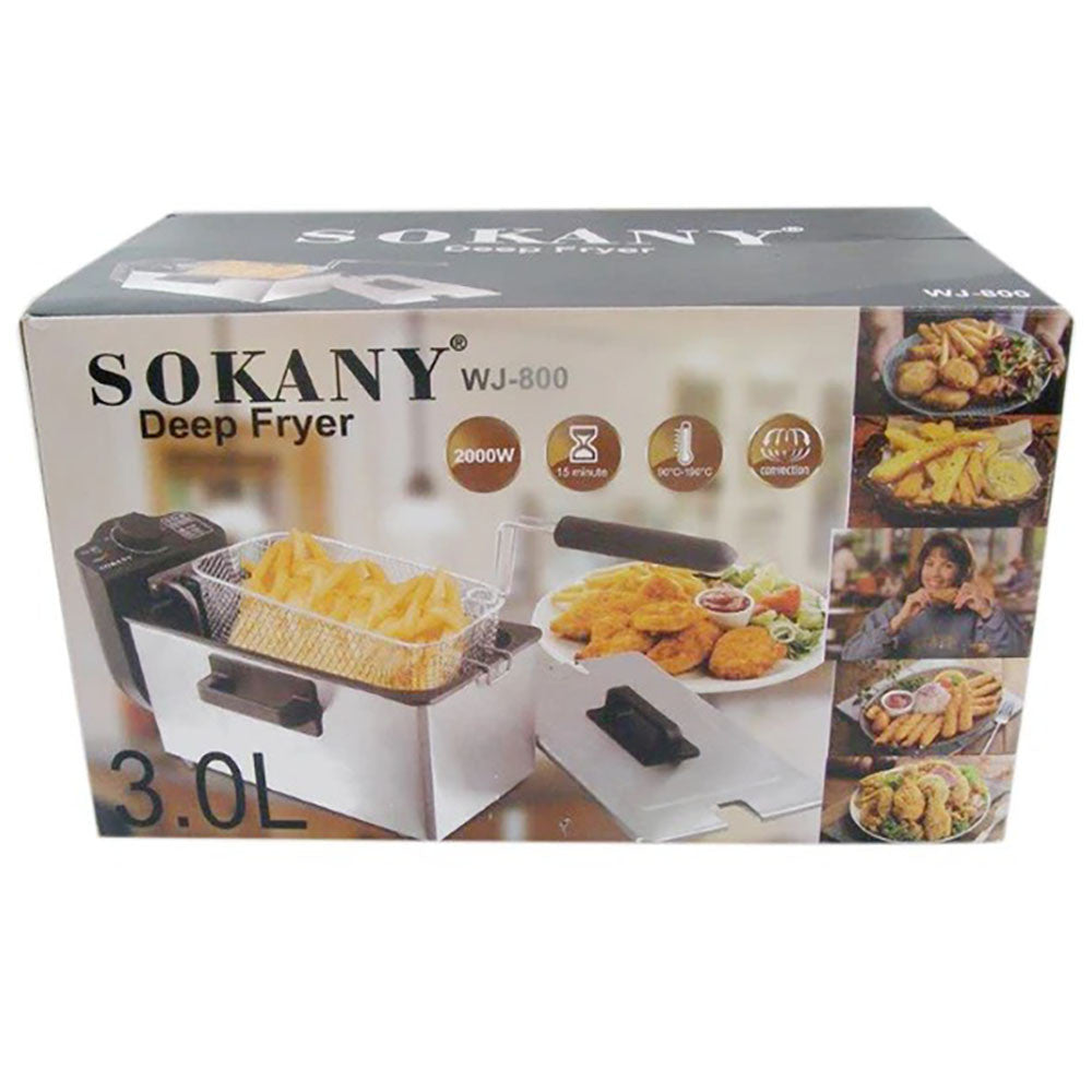 Фритюрниця електрична 3.5л 2000Вт WJ-800 / Електрофритюрниця для приготування картоплі фрі