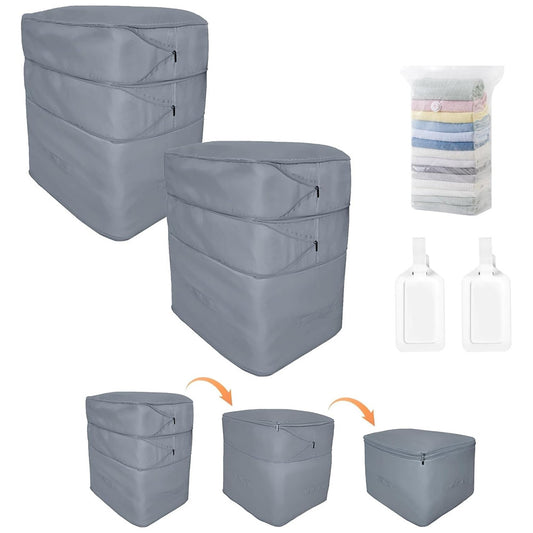 Органайзер для зберігання речей 3 розміри, Сірий / Сумка для зберігання одягу / Органайзер для білизни