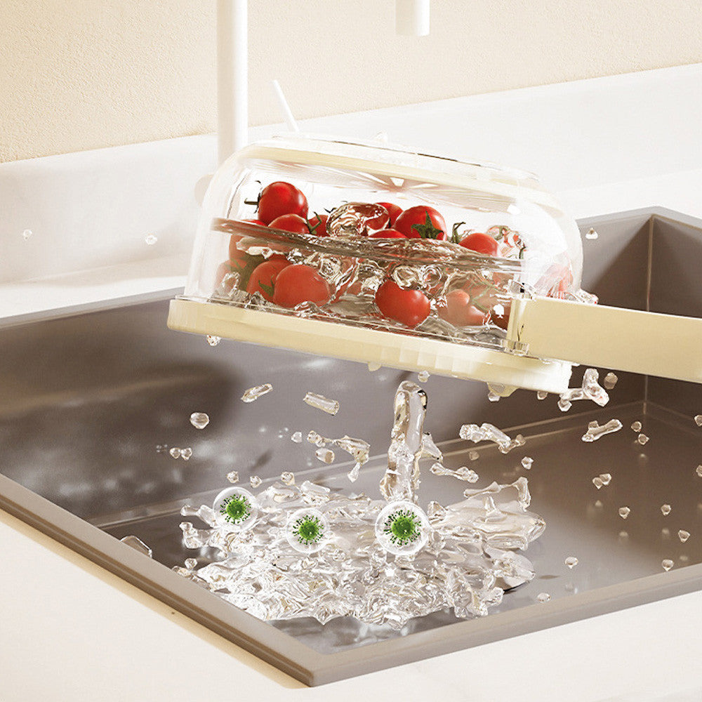 Ковшик-друшляк складаний, 15,5х8,3см / Контейнер для миття овочів / Кухонна миска-друшляк