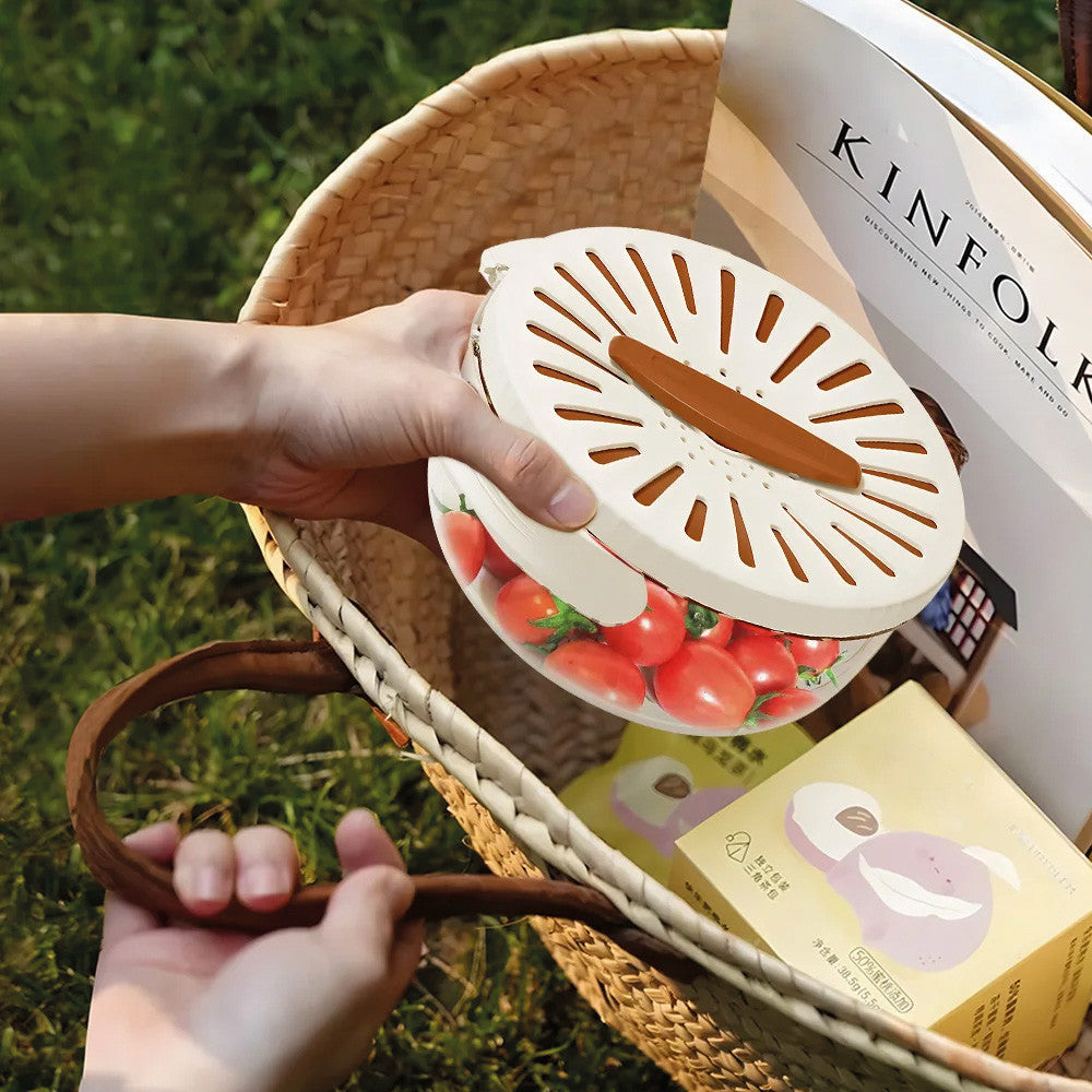 Ковшик-друшляк складаний, 15,5х8,3см / Контейнер для миття овочів / Кухонна миска-друшляк