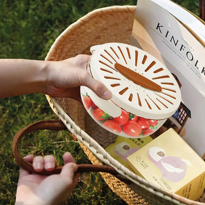 Ковшик-друшляк складаний, 15,5х8,3см / Контейнер для миття овочів / Кухонна миска-друшляк