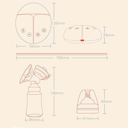 Молоковідсмоктувач подвійний 150мл, від USB, RH228 / Молоковідсмоктувач електричний / Лактатор електричний