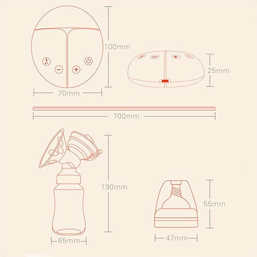 Молоковідсмоктувач подвійний 150мл, від USB, RH228 / Молоковідсмоктувач електричний / Лактатор електричний