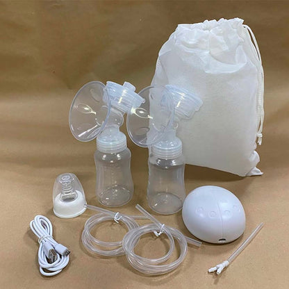 Молоковідсмоктувач подвійний 150мл, від USB, RH228 / Молоковідсмоктувач електричний / Лактатор електричний