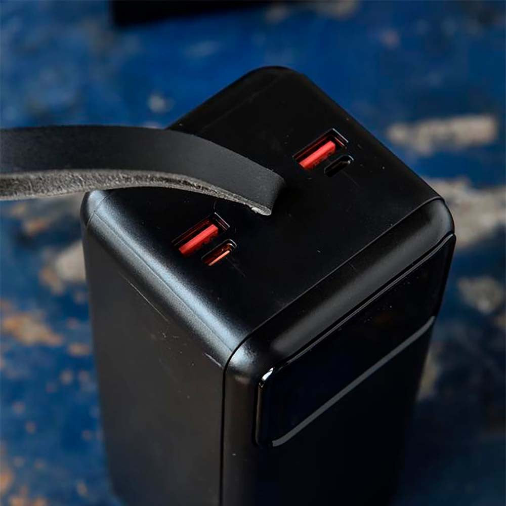 Power Bank з ліхтариком 40000мАч (2×USB, microUSB, Type-C), KPG-402 / Повербанк / Павер банк