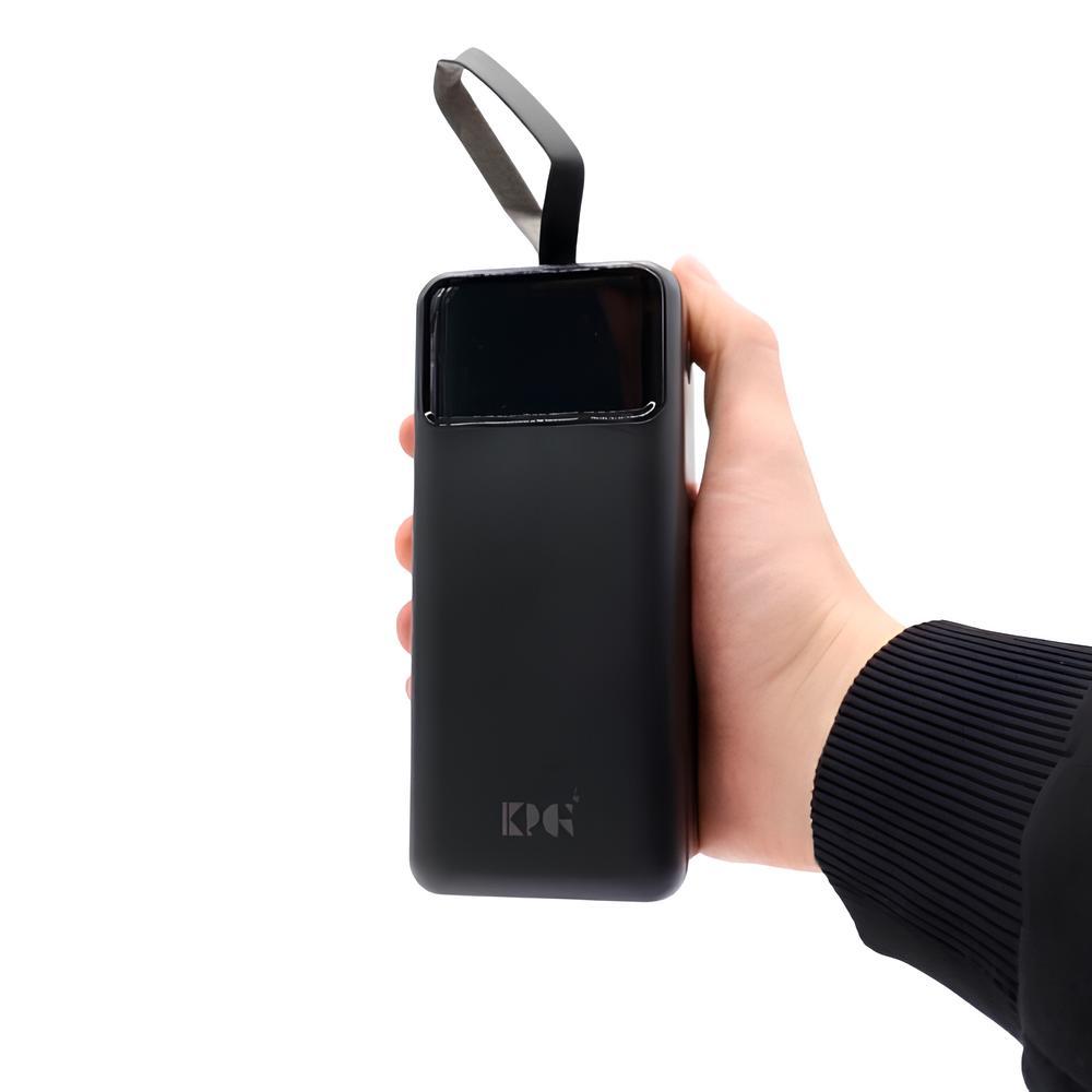 Power Bank з ліхтариком 40000мАч (2×USB, microUSB, Type-C), KPG-402 / Повербанк / Павер банк