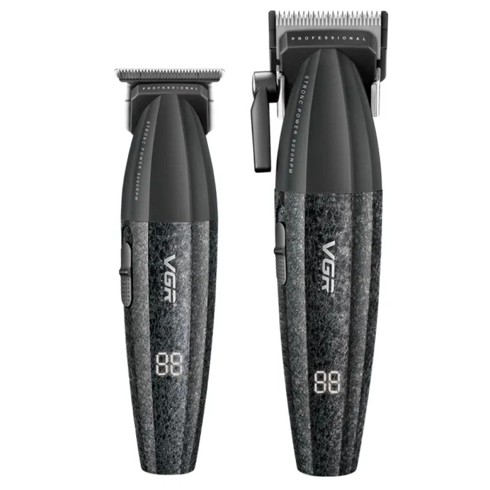 Набір для стрижки 2в1 (9 насадок) від USB, VGR V-640 / Акумуляторна машинка для стрижки / Тример для стрижки