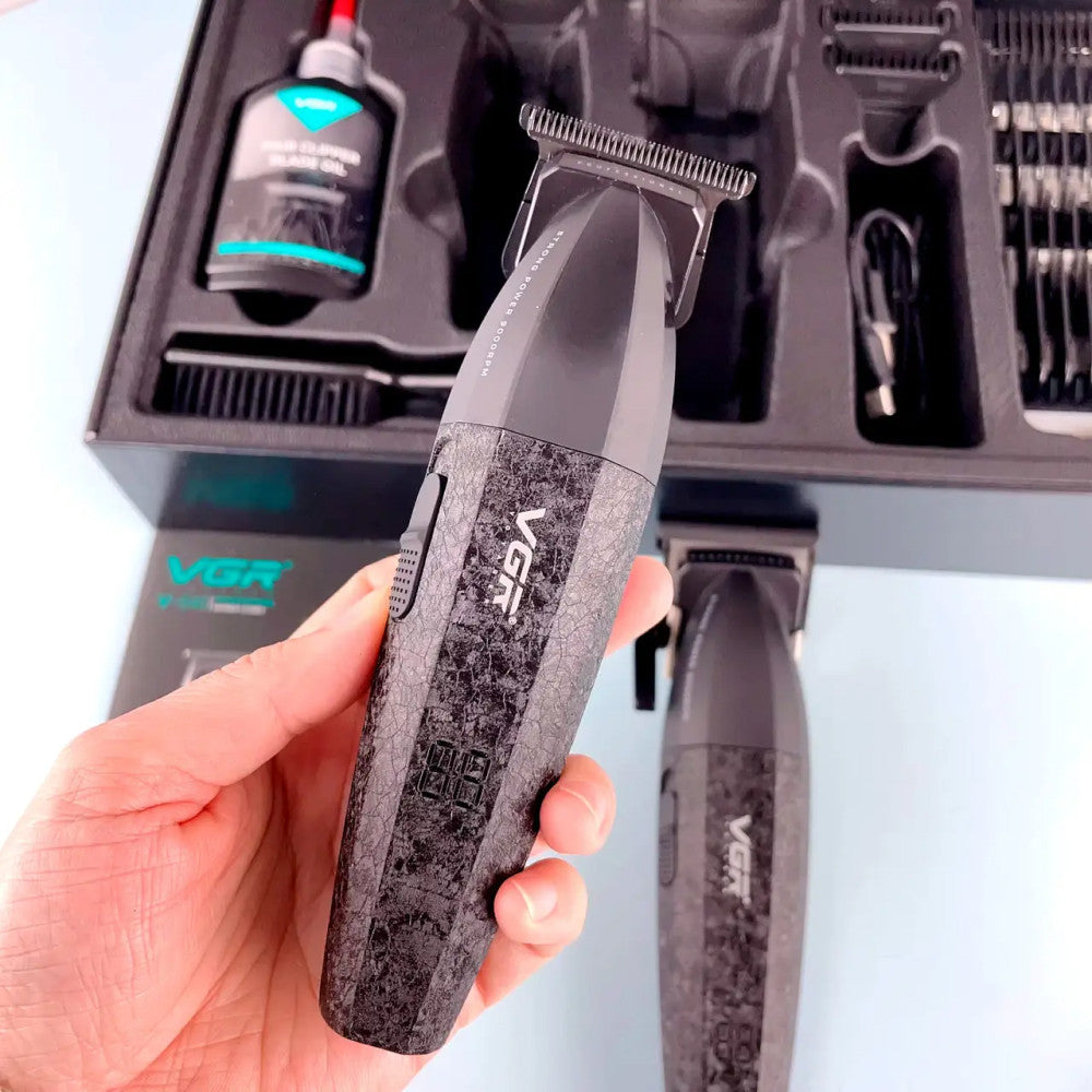 Набір для стрижки 2в1 (9 насадок) від USB, VGR V-640 / Акумуляторна машинка для стрижки / Тример для стрижки