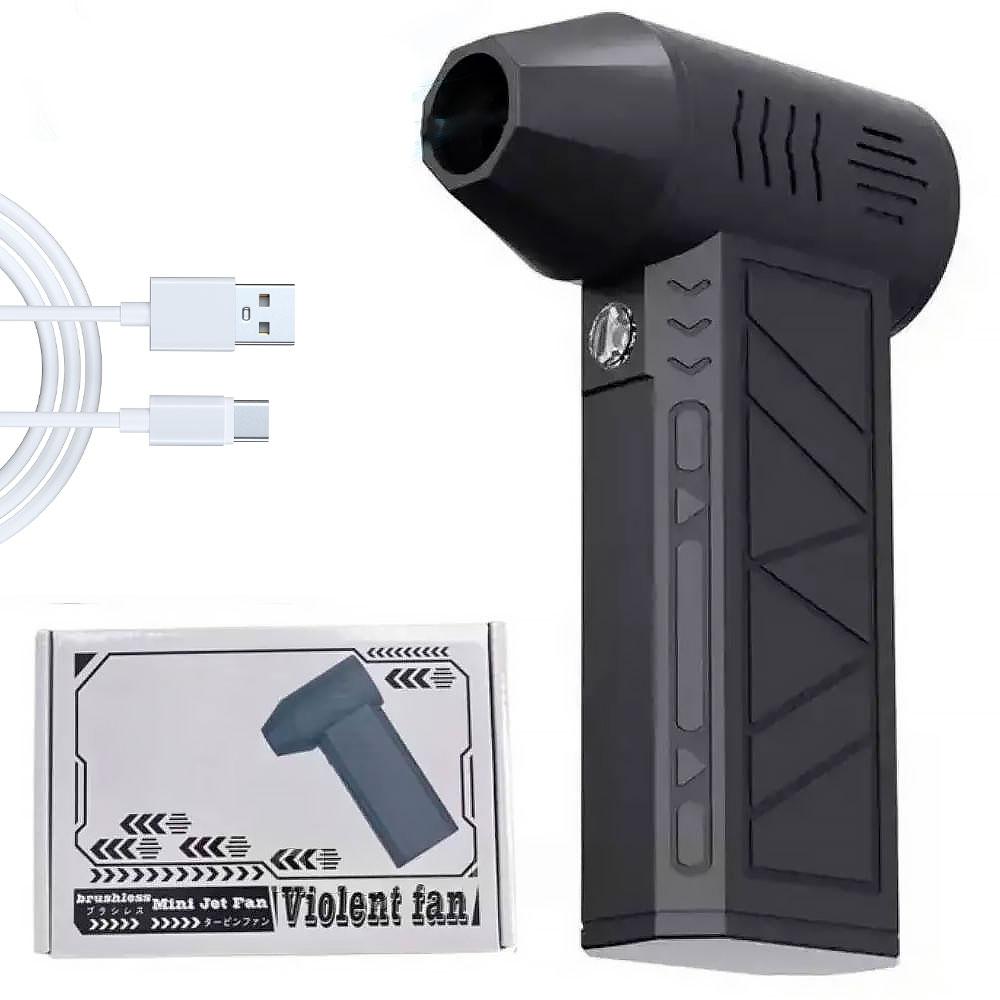 Портативний турбовентилятор 5000мАч, від USB, ZY7400-SE/PRO / Турбофен / Міні турбо вентилятор